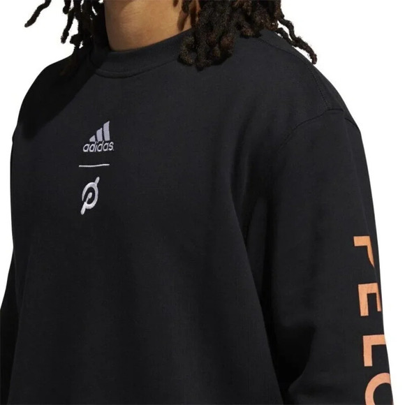 Adidas x Peloton Performance Go Retro Crewneck Sweater Size XL Black Women’s - Picture 2 of 11